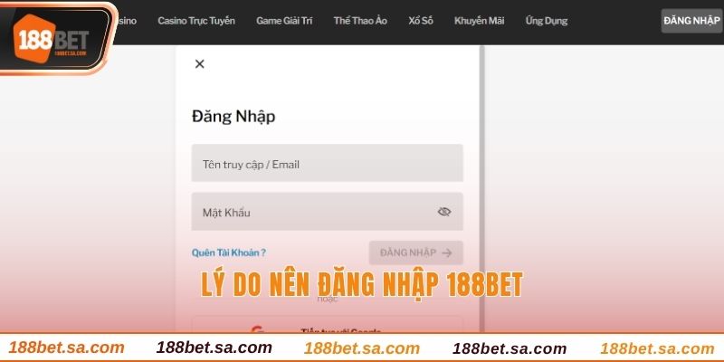 Đăng Nhập 188BET - Tận Hưởng Kèo Thơm Tại Nhà Cái Uy Tín 1 Lý do nên đăng nhập 188BET