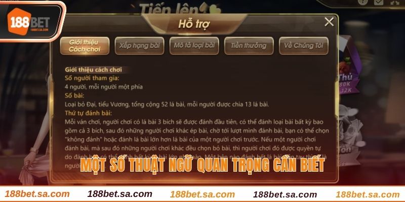 Tiến Lên Miền Nam - Kinh Nghiệm Ra Bài Chắc Thắng Tại 188BET 2 Các thuật ngữ cơ bản cần nắm khi chơi tiến lên miền nam